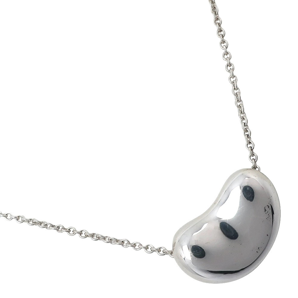 Tiffany Co Bean Necklace Elsa Peretti Sterling Silver